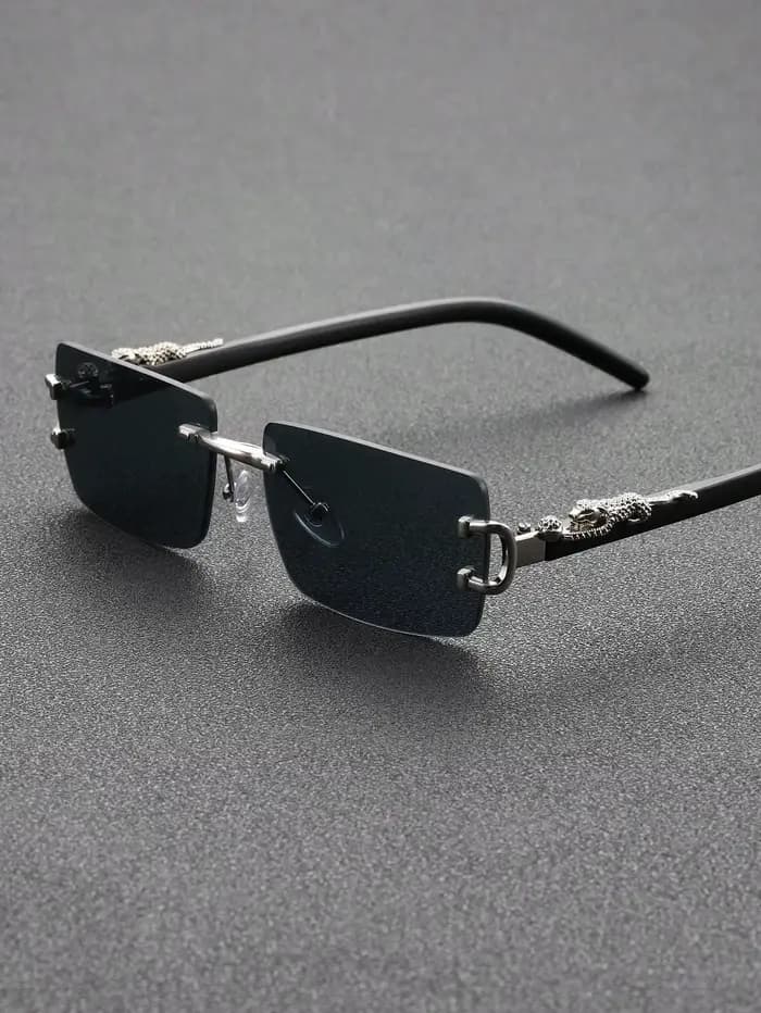 Lunettes de soleil unisexes classiques à monture carrée, en métal, à la mode, pour cyclisme en plein