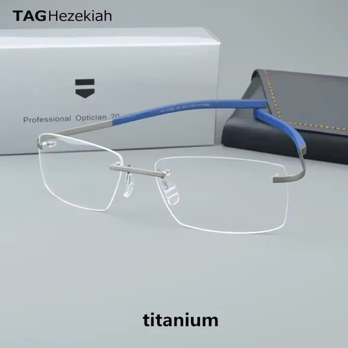 TAG Hezekiah Vintage pur titane lunettes cadre hommes optique myopie Prescription lunettes cadre fem
