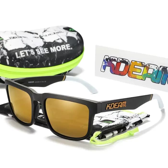KDEAM – lunettes de soleil polarisées pour homme et femme, carrées, décontractées, pour l'extérieur,