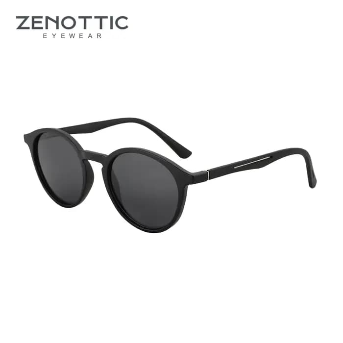 ZENOTTIC-Lunettes de soleil polarisées rétro pour hommes et femmes, monture ronde vintage, jambes en