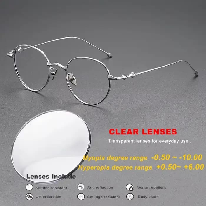 Lunettes de annulé inage en titane pour femmes et hommes, lunettes myopes et hypermétropie, lunettes