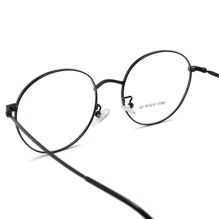 BCLEAR-Lunettes Rondes Vintage, Verres Transparents, Monture D.lique Dorée, Optiques, pour Homme et 