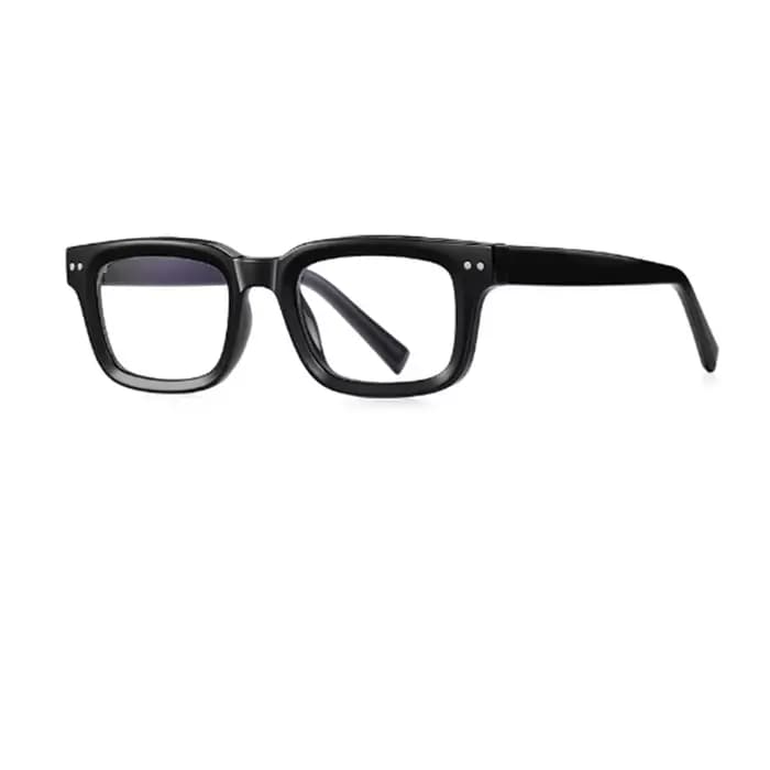 HBK-Lunettes carrées rétro pour hommes et femmes, montures à la mode, lunettes plates et légères, lu