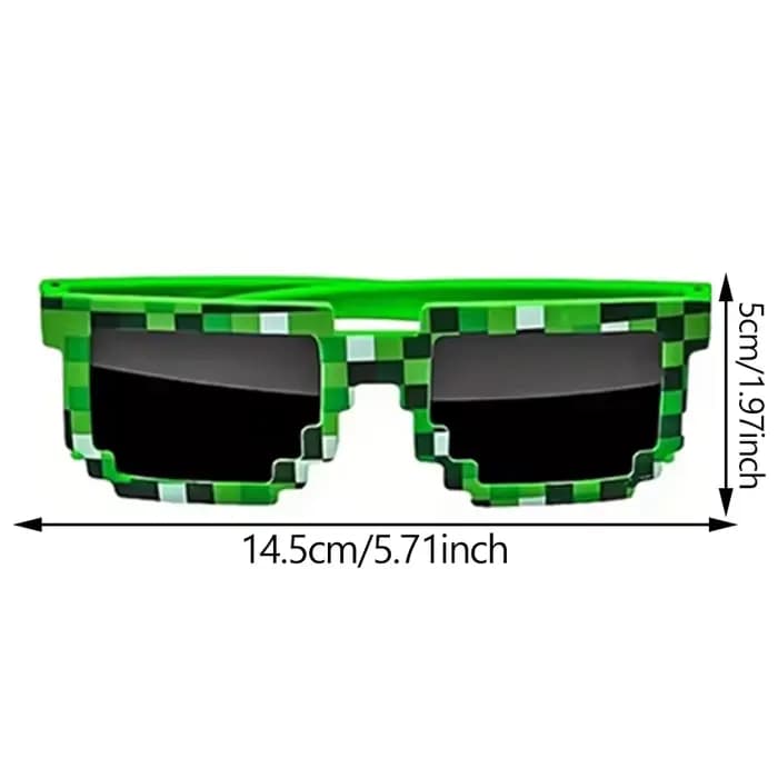 Lunettes de soleil Pixel rétro pour adultes, garçons et filles, accessoires Photo, fournitures de fê