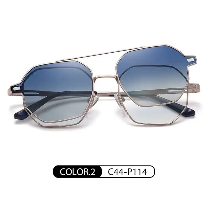 COIan-Lunettes de soleil polarisées à clip magnétique pour hommes et femmes, lunettes anti-lumière b