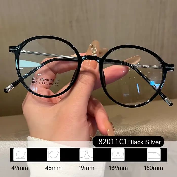 Lunettes optiques rondes TR90 et β-titane pour femmes, monture ultralégère, flexibles, antidérapante