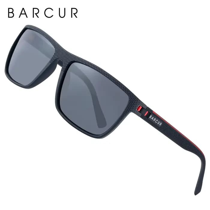 BARCUR sport lunettes de soleil pour hommes polarisées pêche voyage TR90 léger lunettes de soleil lu