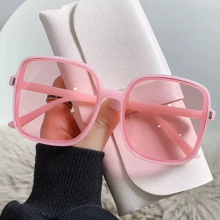 Lunettes de soleil carrées pour femme, style rétro vintage, verres dégradés, noires et blanches, Ocu