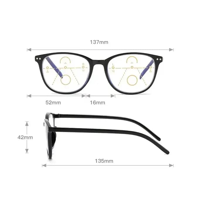 Lunettes de lecture multifocales progressives 3 en 1 pour femmes, faciles à regarder de loin et de p