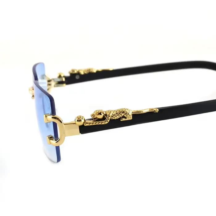 Lunettes de soleil rectangulaires sans monture pour hommes et femmes, à la mode, personnalisées, pou