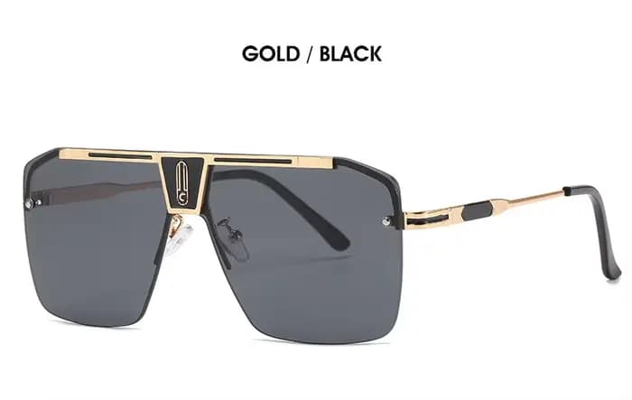 Lunettes de soleil carrées dégradées pour hommes et femmes 2026 – Design vintage tendance, surdimens