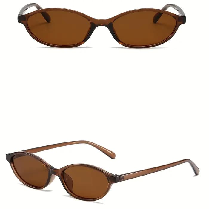 Lunettes ovales unisexes élégantes, petite monture, accessoire à la mode et polyvalent pour un style