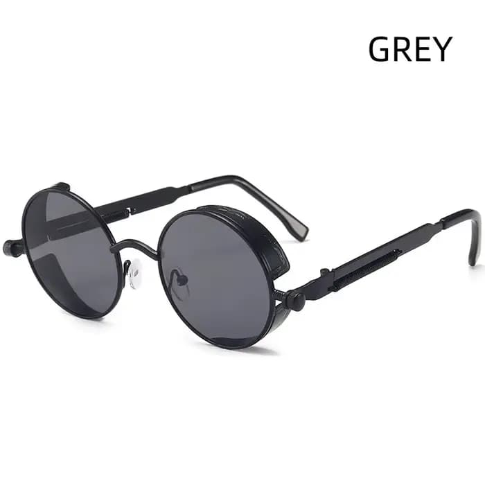 Lunettes de soleil rondes Steampunk pour hommes et femmes, lunettes rétro, modèles européens et jeun