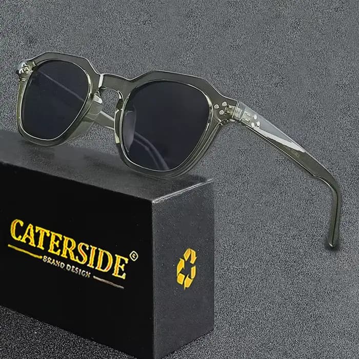 Caterside nouveau rétro polarisé hommes lunettes de soleil carré TR90 cadre femmes lunettes de solei