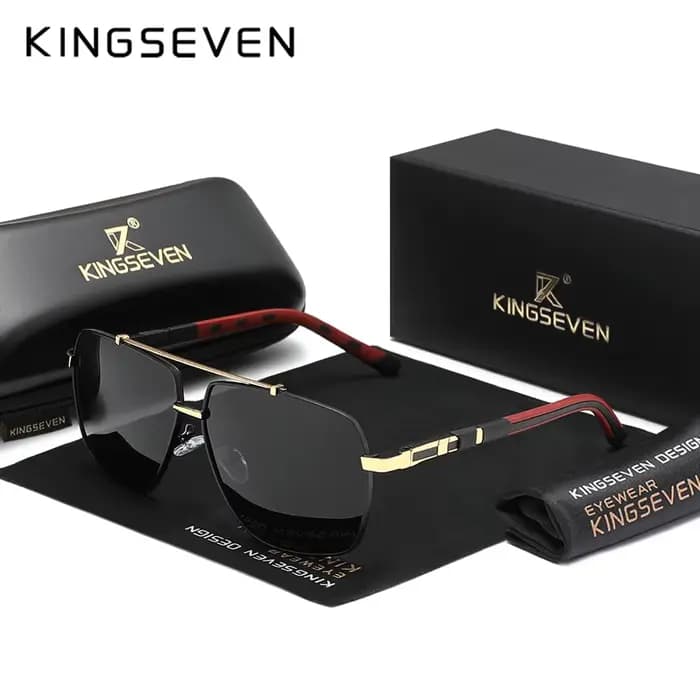 Lunettes de soleil polarisées en aluminium de marque KINGSEVEN pour hommes et femmes, lunettes de co