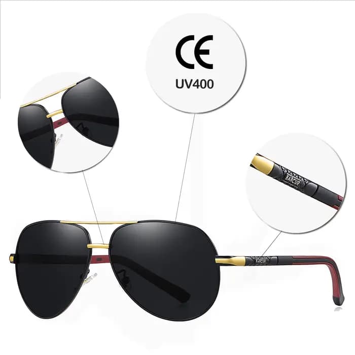 BARCUR – lunettes De soleil polarisées pour hommes et femmes, Protection UV400, pour la conduite