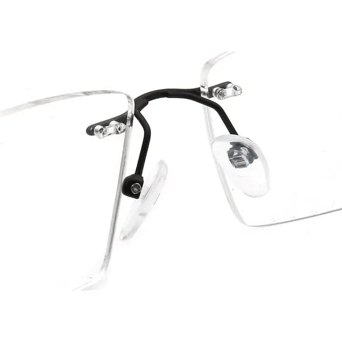 Montures de lunettes rectangulaires sans monture pour hommes, lunettes optiques carrées en métal d'a