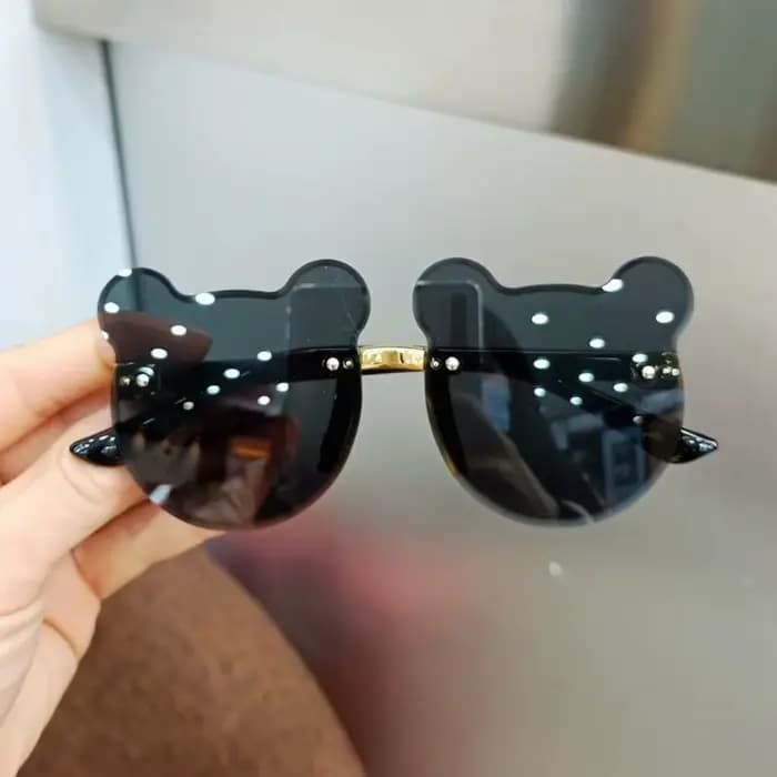 Lunettes de soleil ours de dessin animé mignon, sans bords, pour la plage, pour enfants, l'extérieur
