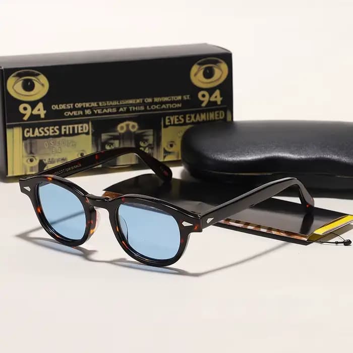 Lemtosh lunettes de soleil homme Johnny Depp lunettes de soleil polarisées lentille bleue femme marq