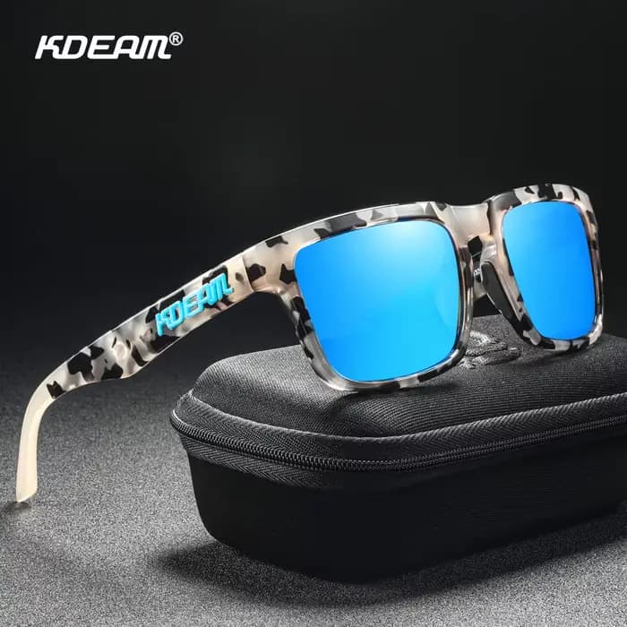 KDEAM-Lunettes de soleil polarisées pour hommes, étui à fermeture éclair, activités de plein air l'i