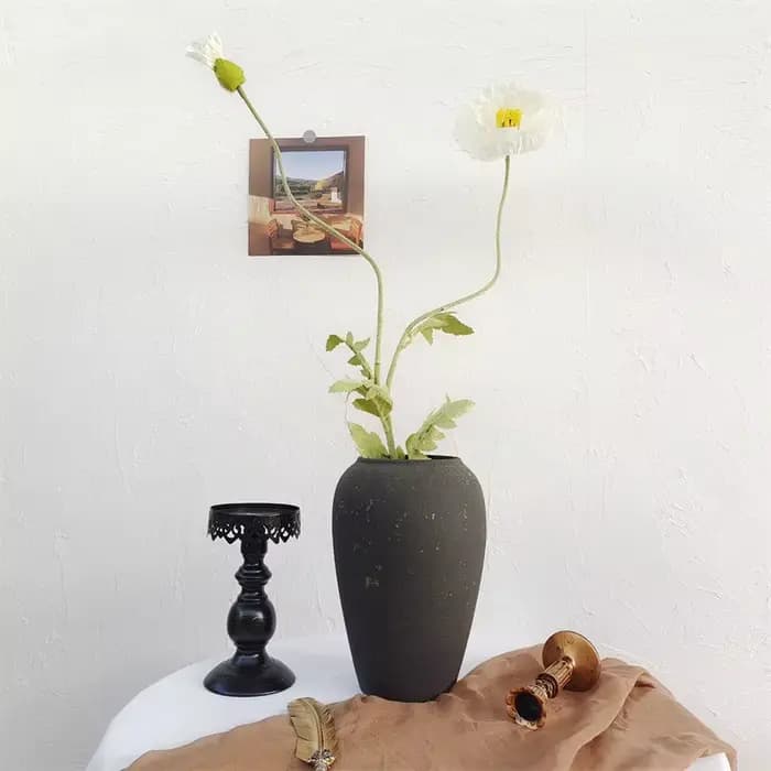 Grand vase de coquelicot à fleurs artificielles, 105cm, pour salle de mariage, décoration de maison,