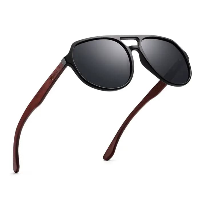 HU WOOD lunettes de soleil polorisées hommes marque de luxe lunettes Vintage nouveau Design bois pil