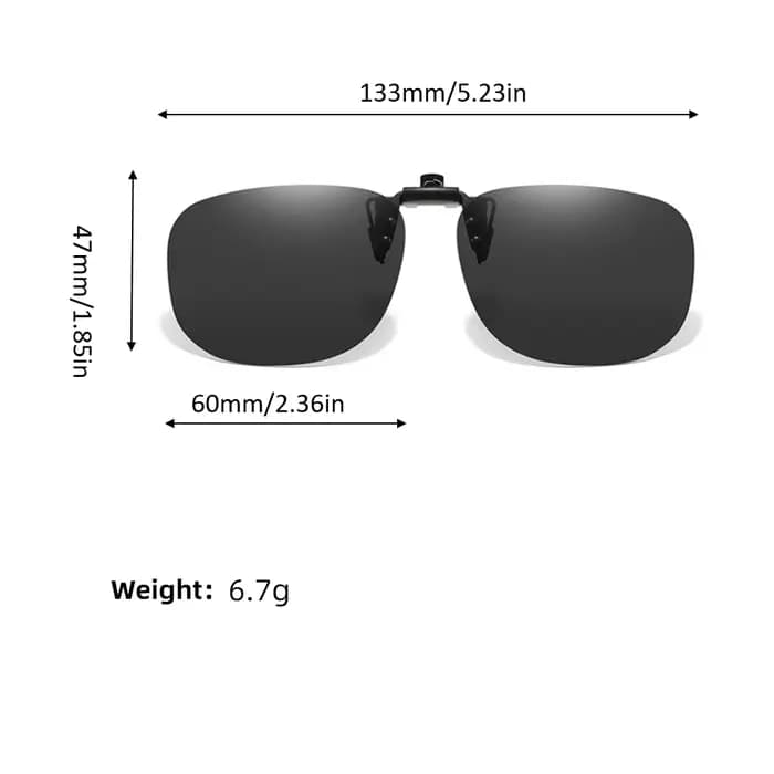 VIVIBEE Flip Up Clip sur lunettes de soleil polarisées hommes carré UV400 photochromique Vision noct