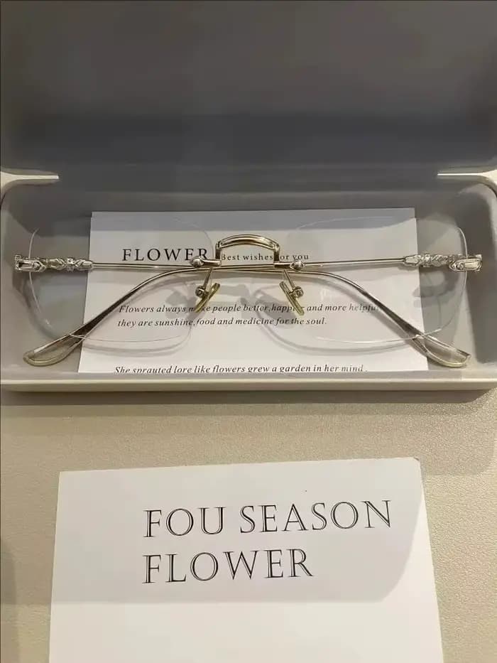 Nouvelle mode lunettes sans cadre pour femmes hommes argent Rectangle lunettes Anti lumière bleue pe