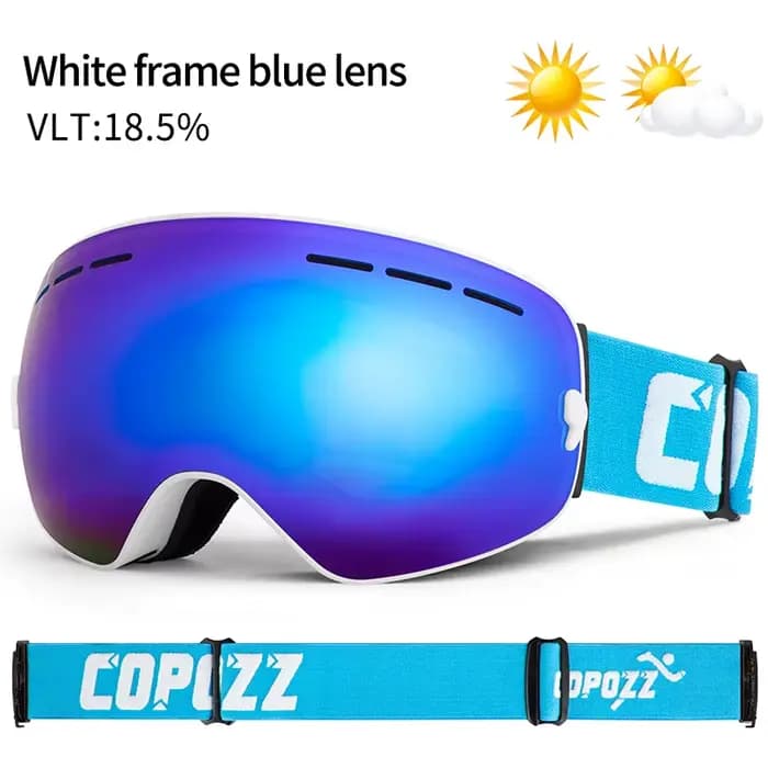 COPOZZ marque lunettes de Ski Double couches UV400 Anti-buée grandes lunettes de Ski masque de Ski S