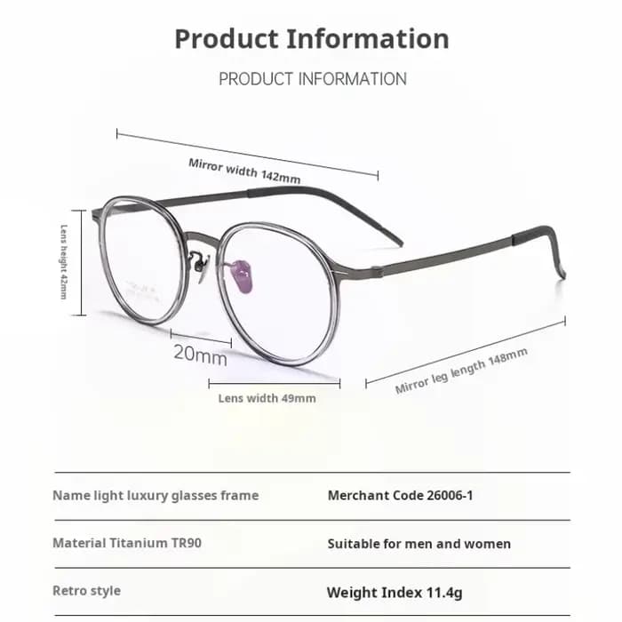 MOMOJA nouveau rétro TR90 + titane lunettes cadre hommes rétro rond monture de lunettes femmes conce