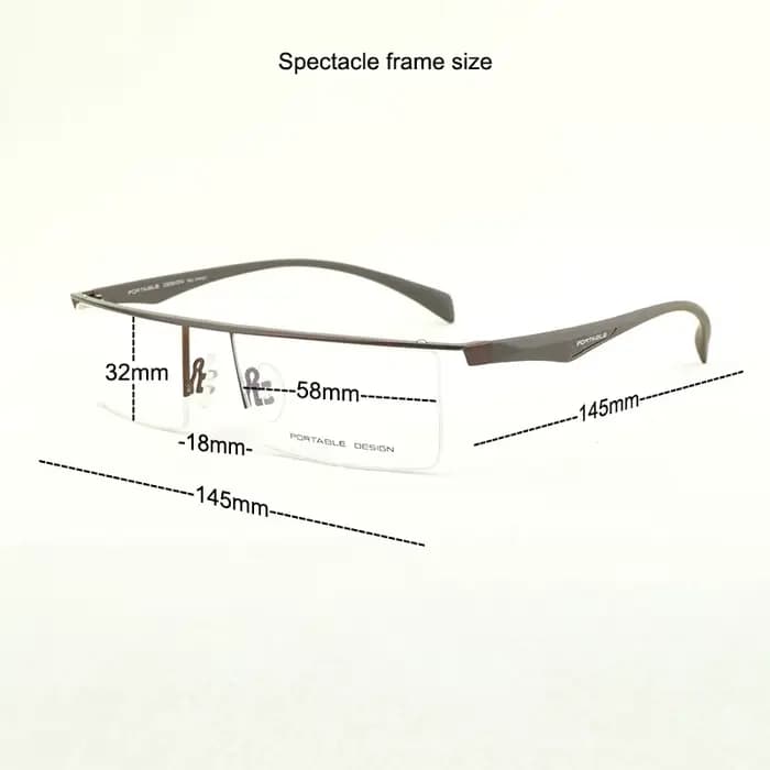P8332 lunettes d'affaires montures hommes lunettes optiques lunettes de Prescription cadre grand vis