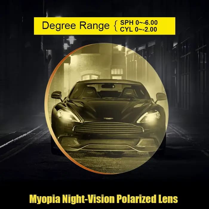 Lunettes de conduite à vision nocturne sur mesure, verres optiques avec prescription, lentilles à vi