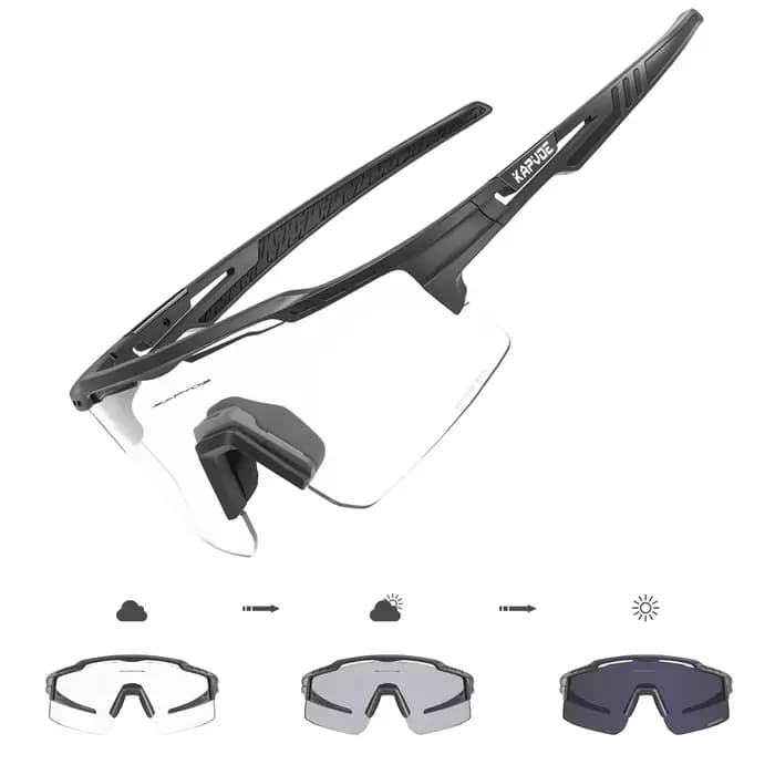 Lunettes photochromiques de cyclisme pour hommes et femmes, sport sur route, vtt, UV400, 2023