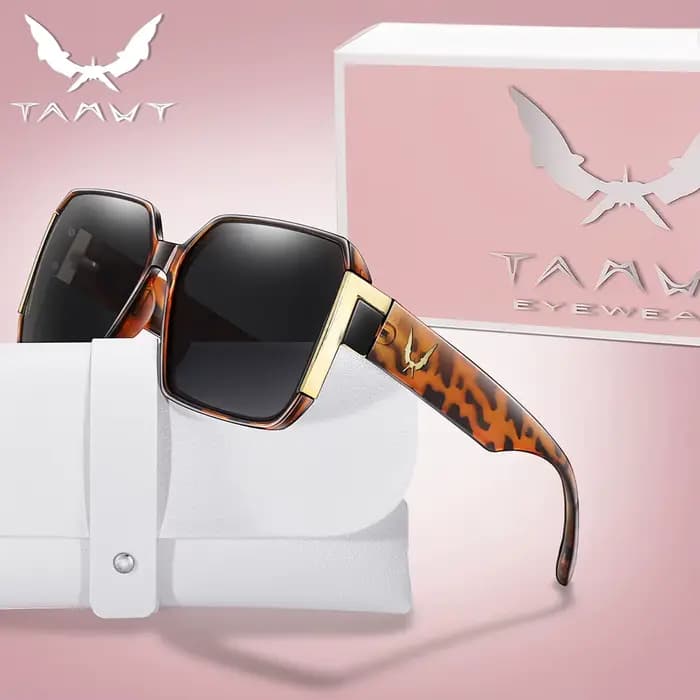 Lunettes de soleil de vacances de luxe pour femmes et hommes, nuances carrées de rue tendance avec p