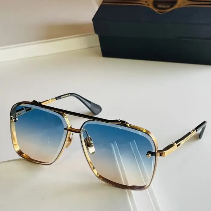 ADITA-Mach six Lunettes de soleil pour hommes et femmes, lunettes de soleil avec boîte, style titane