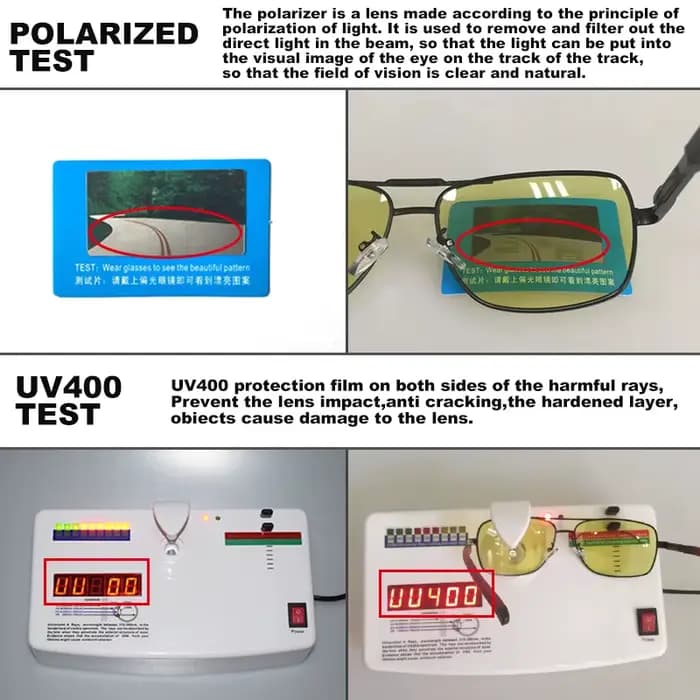 LIvissed MO-Lunettes de soleil polarisées photochromiques carrées, pour homme et femme, pour la cond