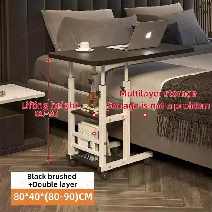 Table de chevet minimaliste avec roulettes, petite table pour chambre à coucher, usage domestique, b