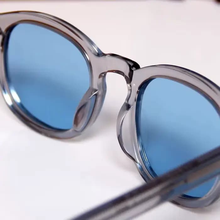 Lemtosh lunettes de soleil homme Johnny Depp lunettes de soleil polarisées lentille bleue femme marq