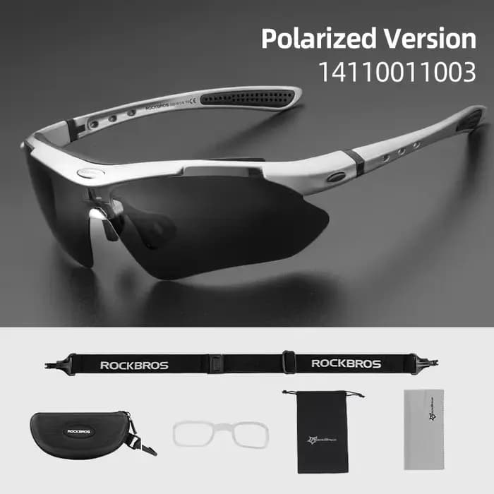 ROCKBROS-Lunettes polarisées de protection UV, photochromiques, cyclisme, course à pied, sports de p