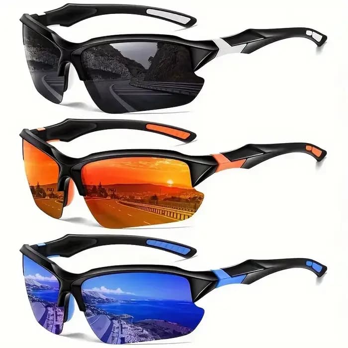 Lunettes de soleil polarisées légères pour hommes et femmes, lunettes de soleil de sport, cyclisme, 