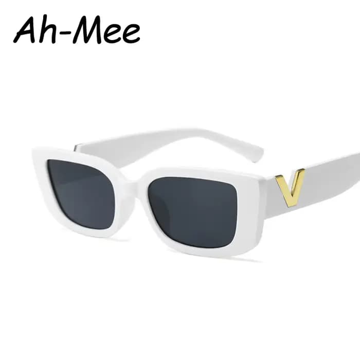 Lunettes de soleil rectangulaires pour femmes, marque de luxe, Vintage, petite monture, classiques, 