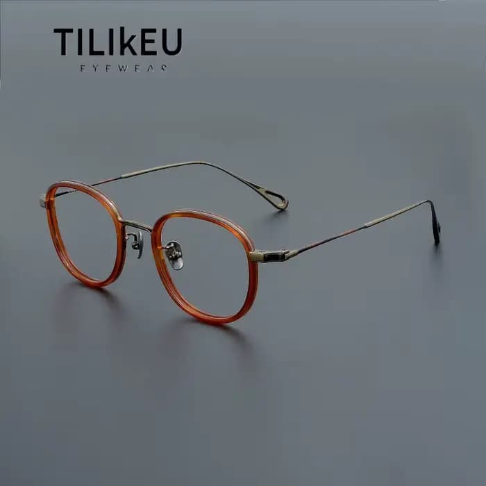 Monture de lunettes vintage carrée en acétate et titane, nouvelle collection pour hommes et femmes, 