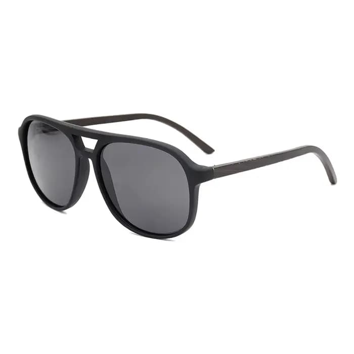 COIan-Lunettes de soleil carrées polarisées vintage en bois pour hommes, lunettes de protection UV40