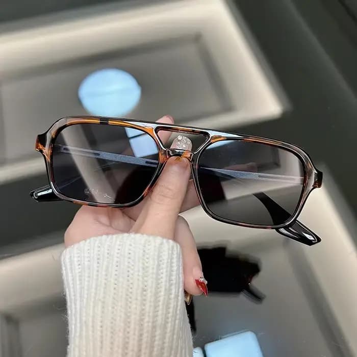 Lunettes De soleil carrées Vintage pour femmes, marque De styliste léopard, mode femme, couleur océa