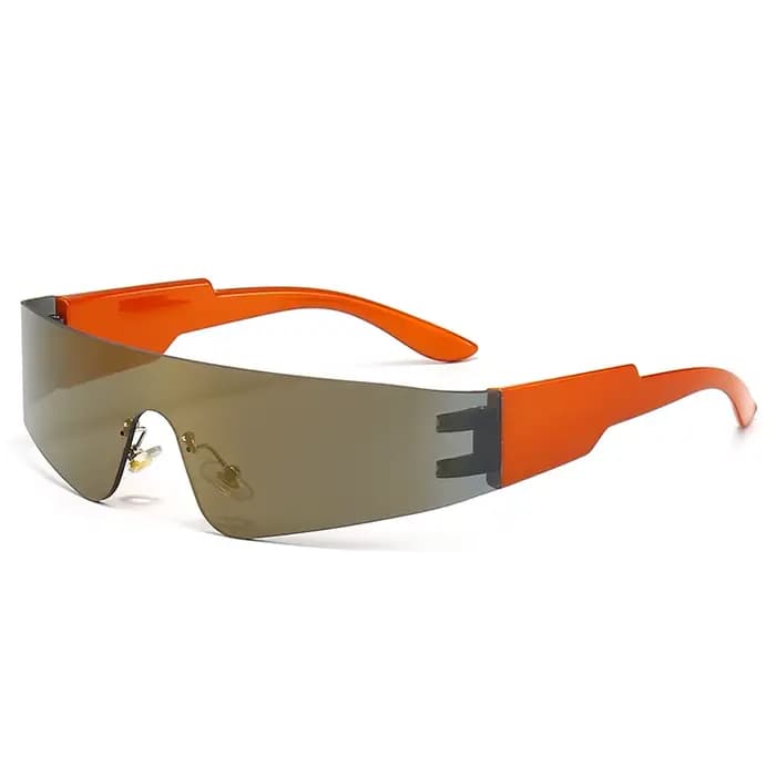 Lunettes de soleil esthétiques Y2K pour hommes et femmes, une pièce, sport, Vintage, enveloppantes, 