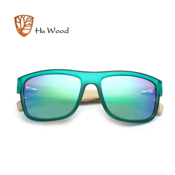 HU WOOD nouveauté lunettes de soleil polarisées pour hommes femmes lunettes de soleil en bambou roug