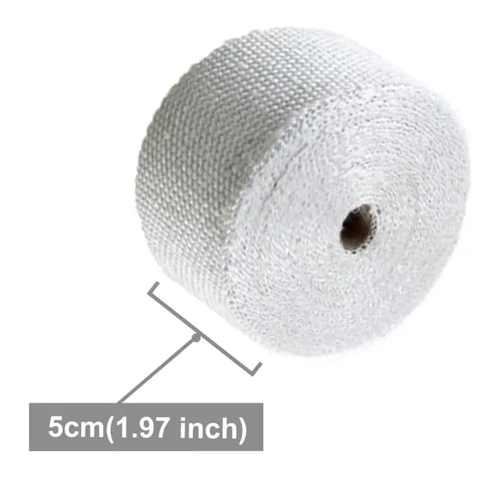 Rouleau d'isolation thermique pour tuyau d'échappement, 5CM x 5M, largeur 5cm, tissu banane en coton