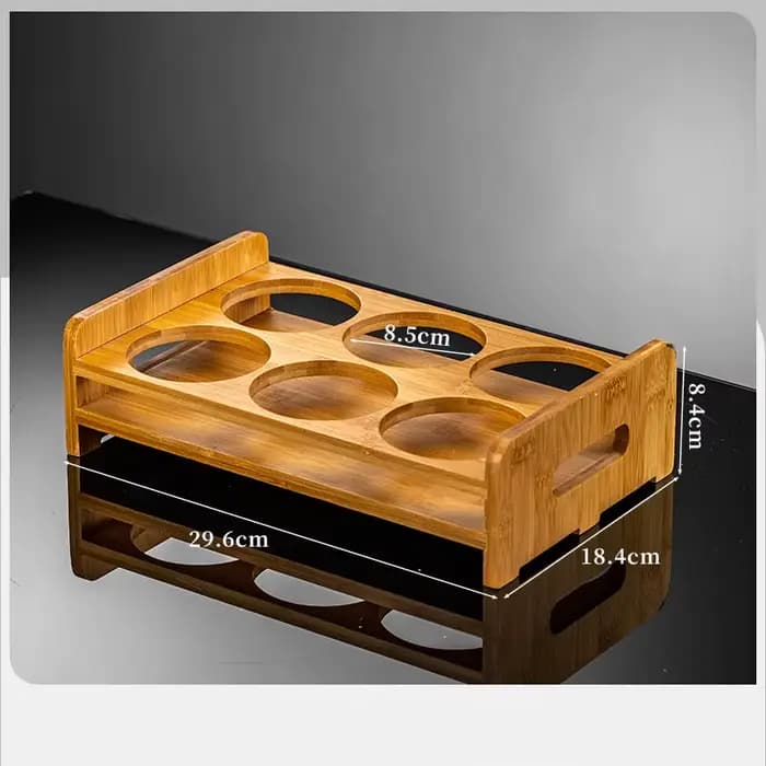 Porte-verre en bois présentoir plateau outils de cuisine plateau de rangement de tasse créative supp