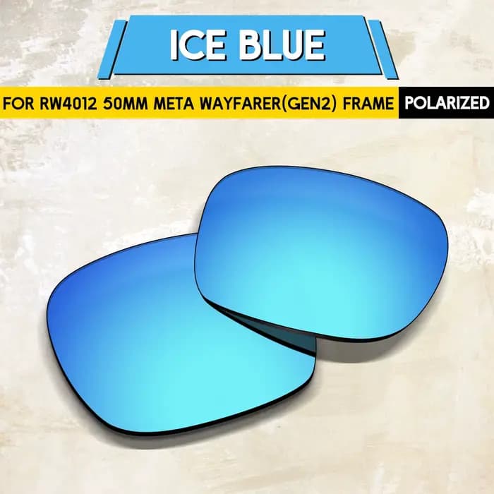 Lentilles de remplacement polarisées Performance pour lunettes Meta Wayfarer (Gen2) RW4012 (Gen1) RW