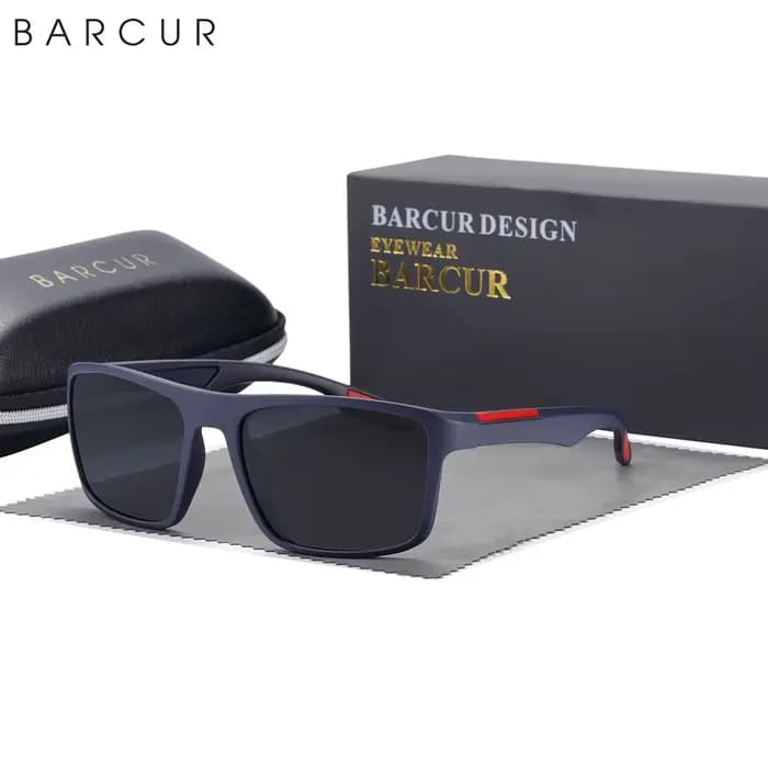 BARCUR TR90 hommes lunettes de soleil polarisées ultralégères sport lunettes de soleil pour femmes l